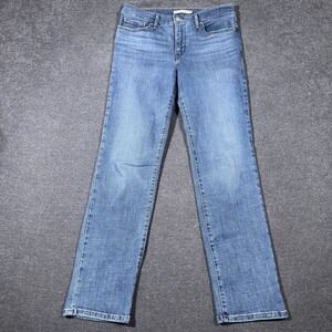 Levi's 314 Shaping Straight Jeans Womens Size 29 Blue Mid Rise Stretch Denim